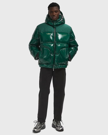 Пухо яке Casablanca Shiny Hooded Puffer Jacket Зелено | MPF25-OT-197-01, 1