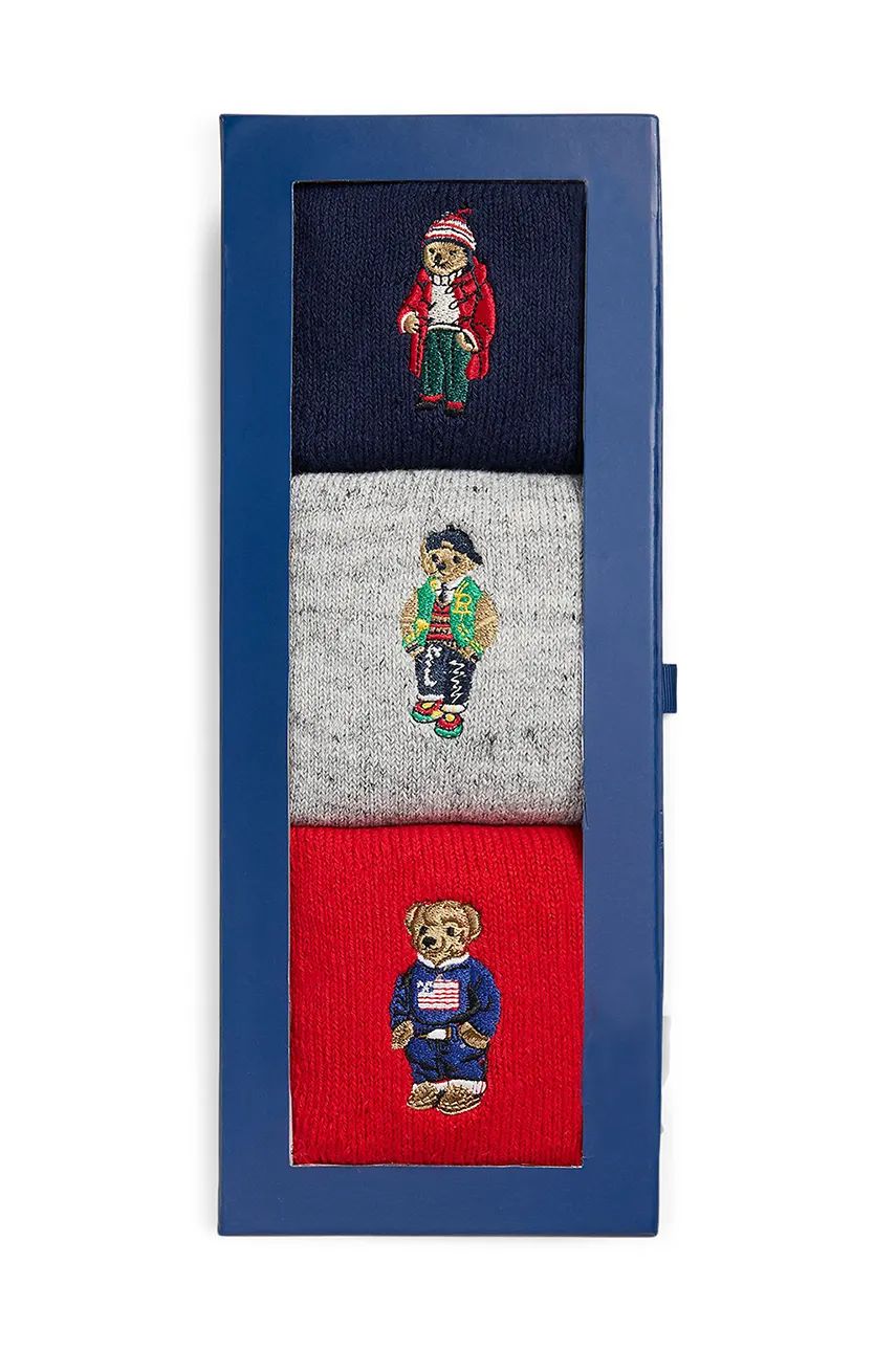 Чорапи Polo by Ralph Lauren 3 Pack Bear Socks Многоцветен | 449958862, 0