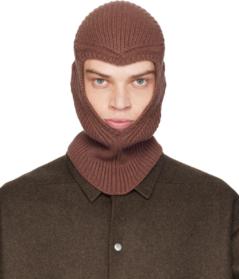 Шал Rick Owens Balaclava Skull Кафяво | RR02D6490 WSBR