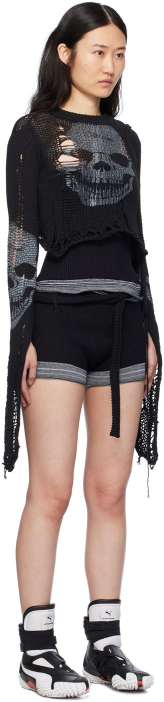 Пуловер Ottolinger Ottolinger Distressed Skull Sweater Черно | 708203, 1