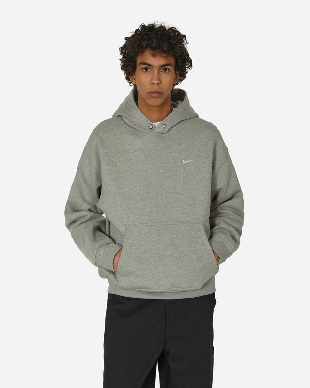 Swoosh Thermo Fleece Hooded Sweatshirt Dark Grey Heather