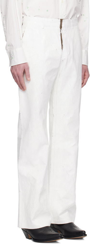 Панталони Maison Margiela MM6 Maison Margiela Painted Trousers Бяло | SH2KA0026 M35437, 1