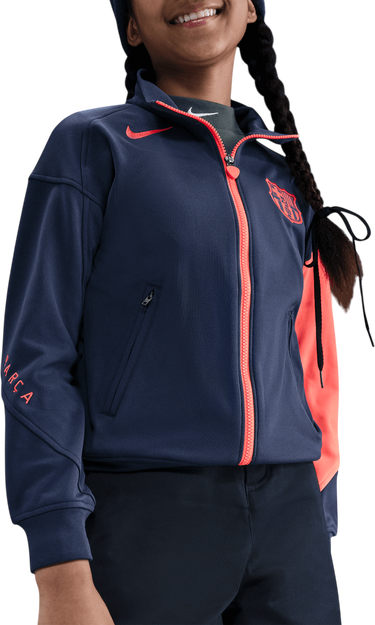 Яке Nike Dri-FIT Total 90 FC Barcelona Soccer Anthem Jacket Тъмно синьо | hm4179-410, 0