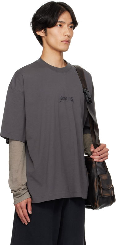 Тениска VETEMENTS VETEMENTS Metal Logo Regular Fit T-Shirt Сиво | UH76TR600M, 1