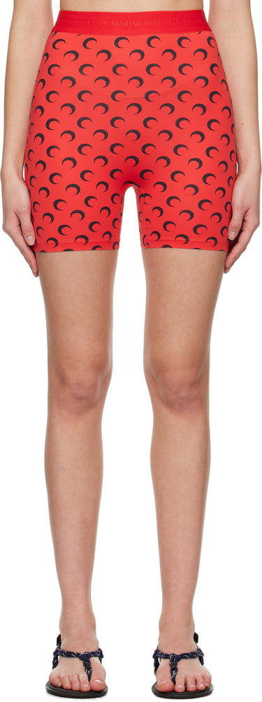 Къси панталони Marine Serre Marine Serre Moon Jersey Sport Shorts Червено | WSH007A CJER0001, 0