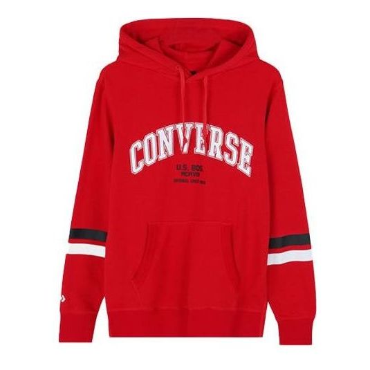 Суитчър Converse Converse Men's Collegiate Text Pullover Hoodie Червено | 10017352-A04, 0