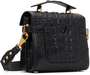 Дамска чанта Balmain B-Buzz 23 Crocodile-Print Leather Bag Черно | FN0DB526LOBC, 2