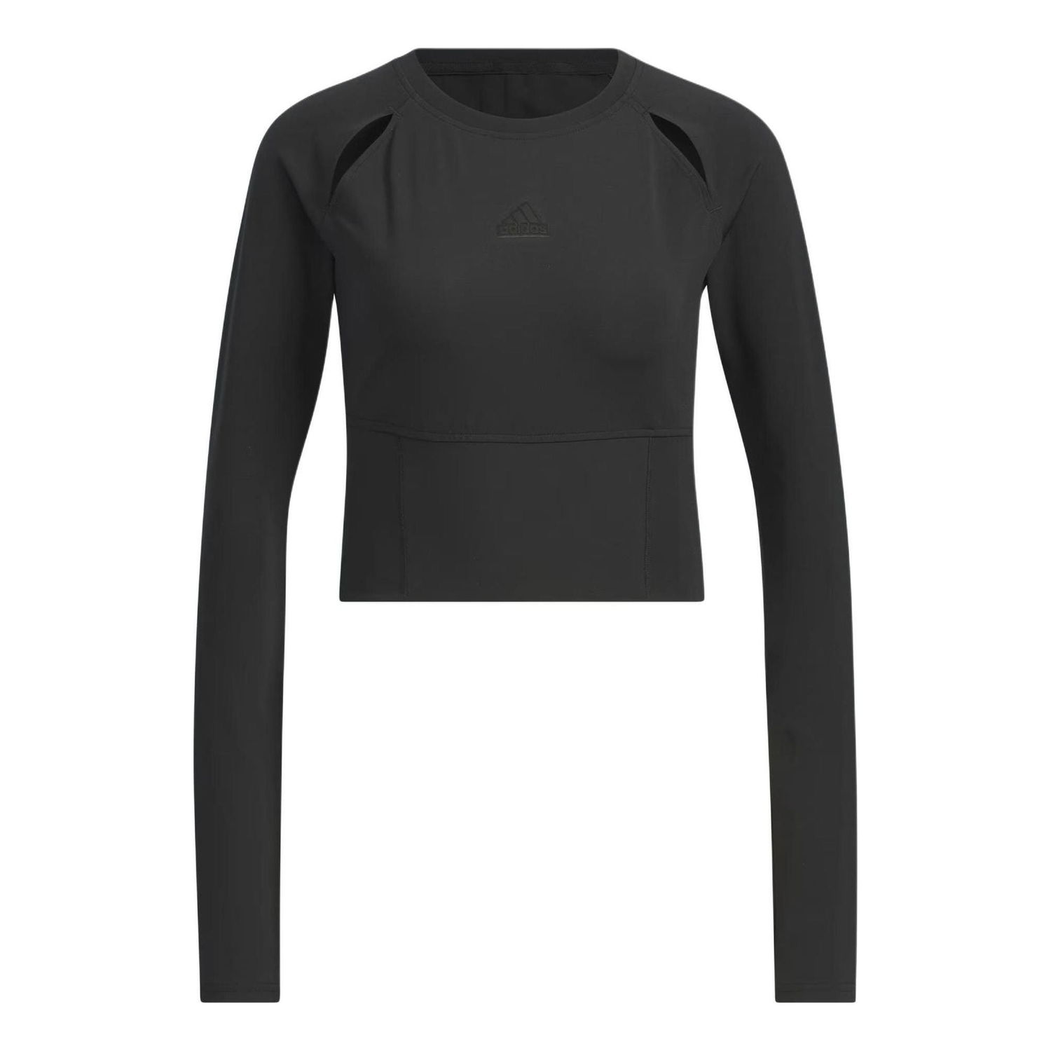 Съкратен топ adidas Originals Arknt Long Sleeve Crop Top Черно | JJ1588, 0