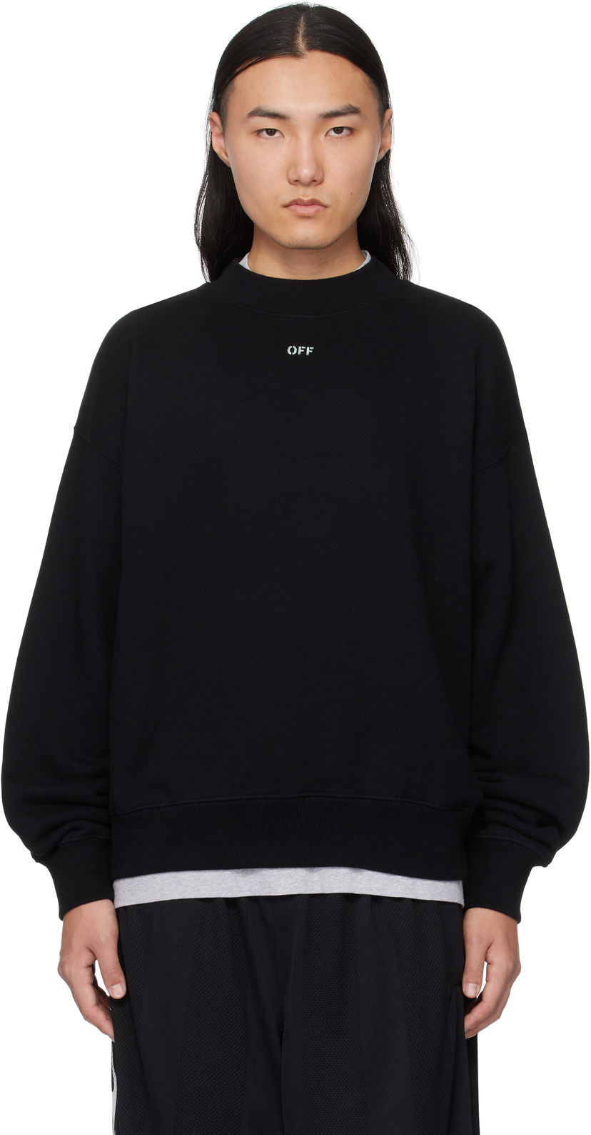 Суитчър Off-White Vibe Arrow Sweatshirt Черно | OMBA054S25FLE0051041