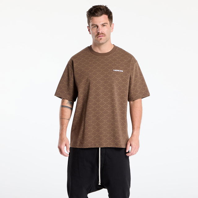 A BATHING APE College Monogram Logo Relaxed Fit Tee