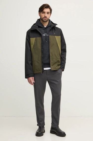 Ветровка Polo by Ralph Lauren Hooded Lightweight Colorblock Jacket Зелено | 710955629, 1