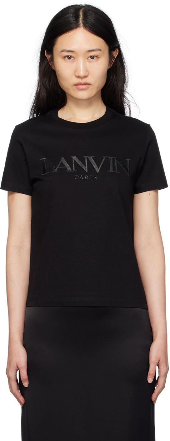 Тениска LANVIN Embroidered T-Shirt Черно | RW-TS0030-J208-P24