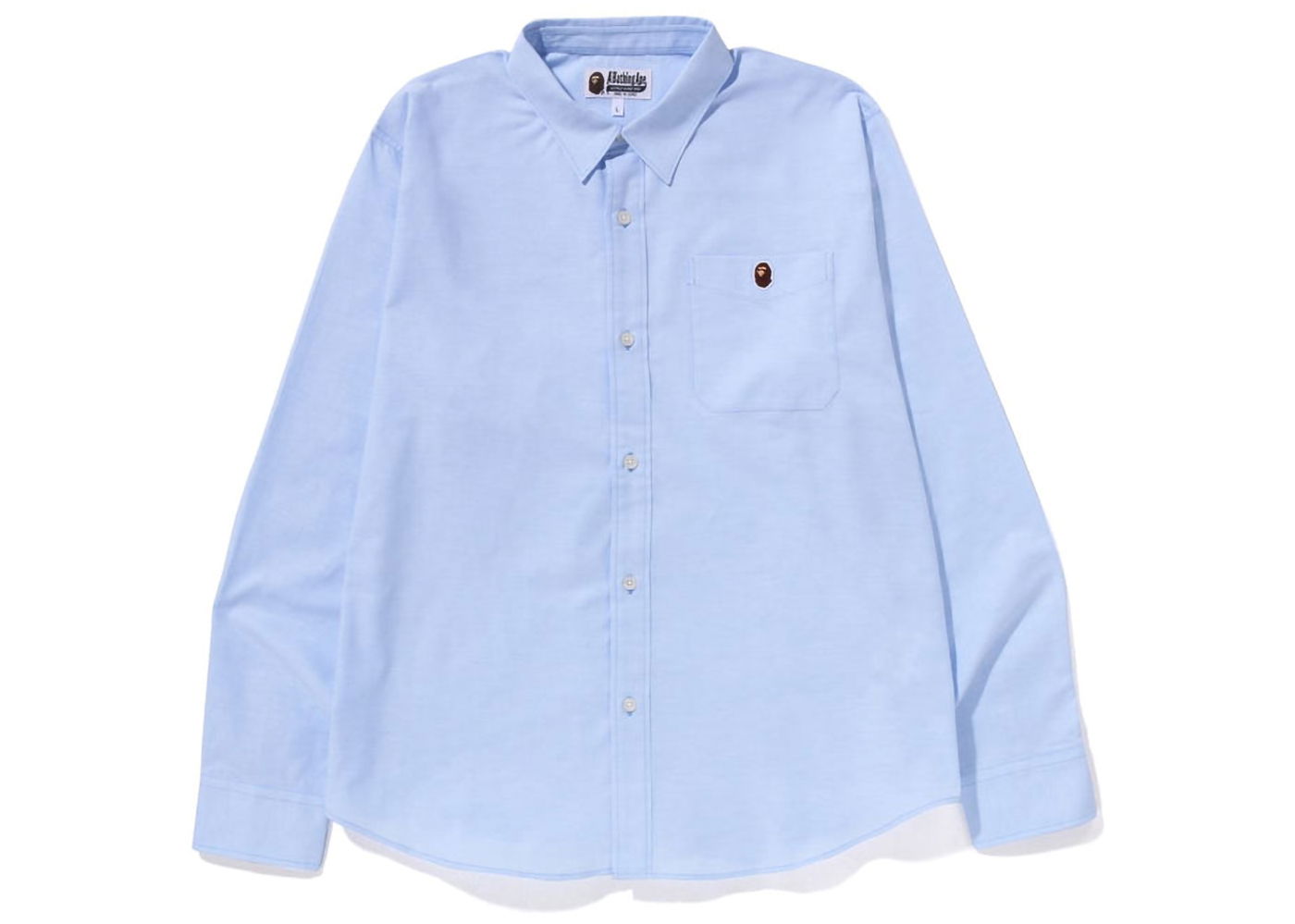 Риза BAPE Oxford Relaxed Fit Shirt Синьо | 1J30-131-011, 0