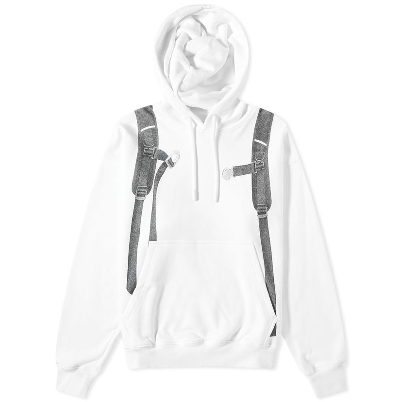 Суитчър Off-White Backpack Skate Popover Hoodie Бяло | OMBB085F23FLE0310110