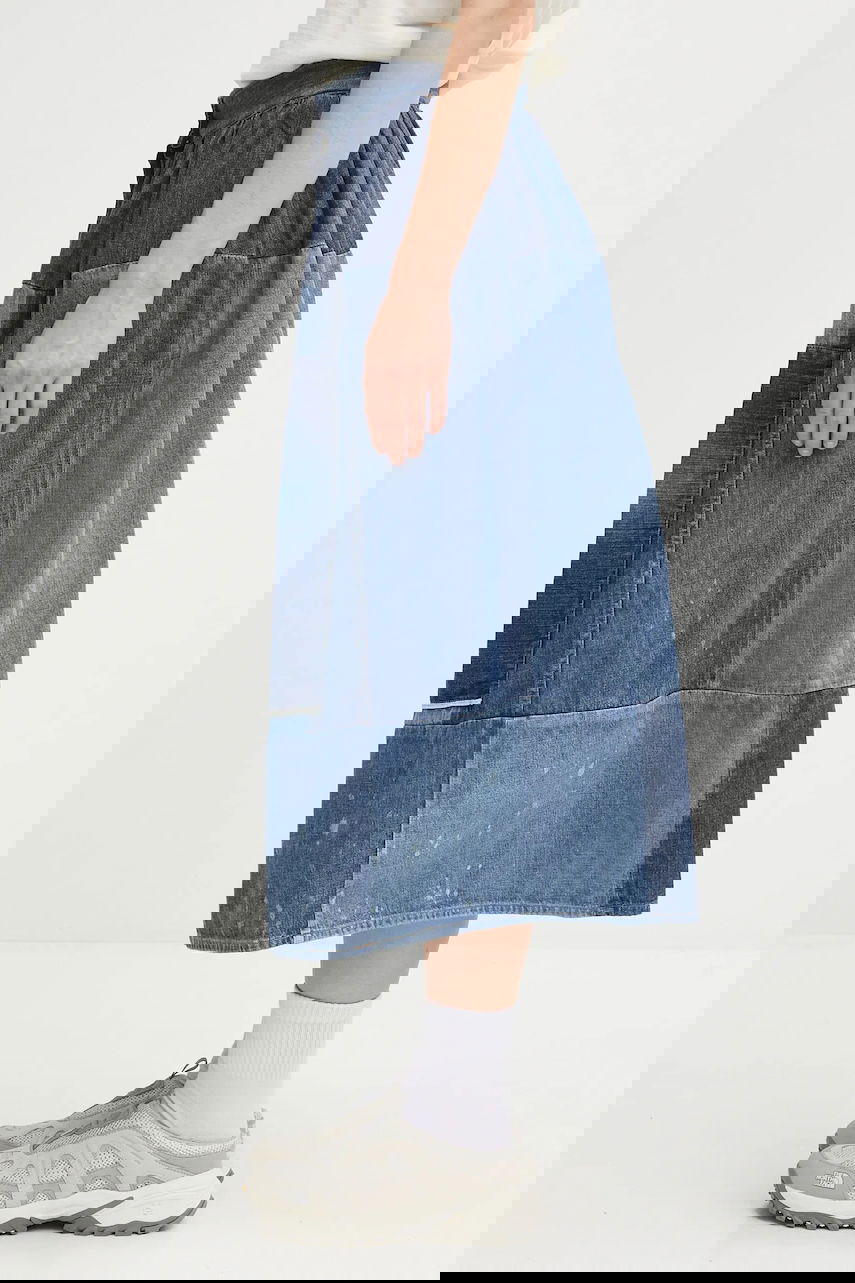 Пола visvim Visvim SS Elevation Midi A-Line Skirt Синьо | 325105005003, 1