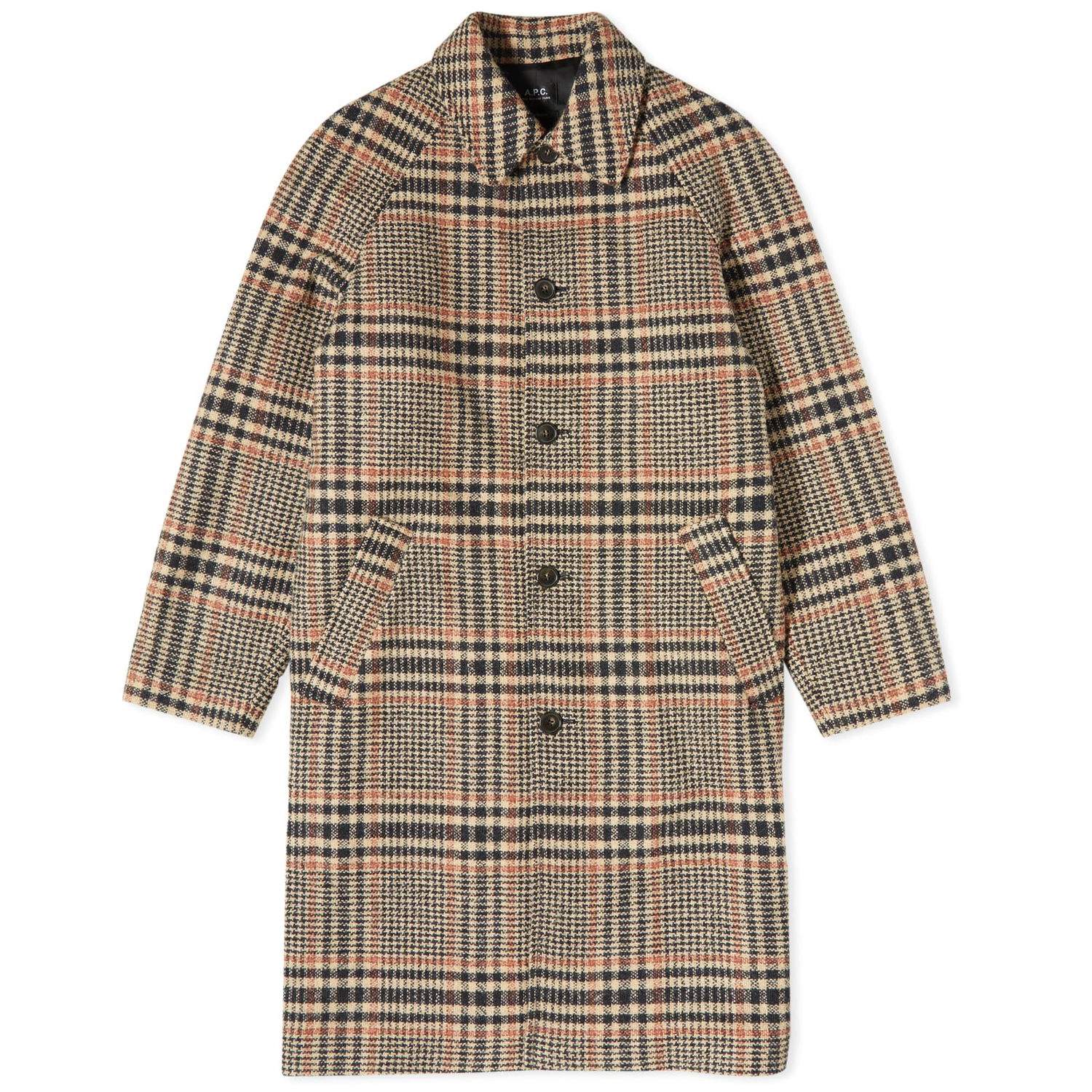 Палта A.P.C. Etienne Check Wool Overcoat Бежово | WVBCF-H01519-BAA, 0