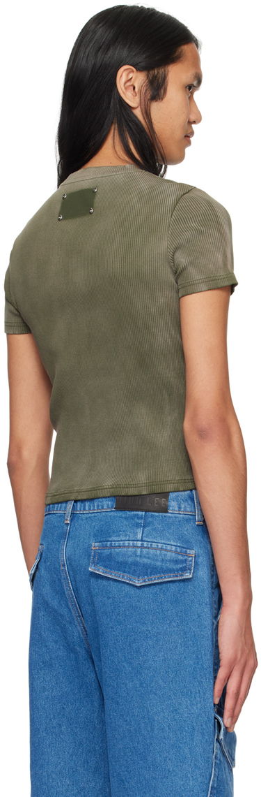 Тениска Dion Lee Sprayed Shrunken Rivet T-Shirt Зелено | C3168PS24, 2