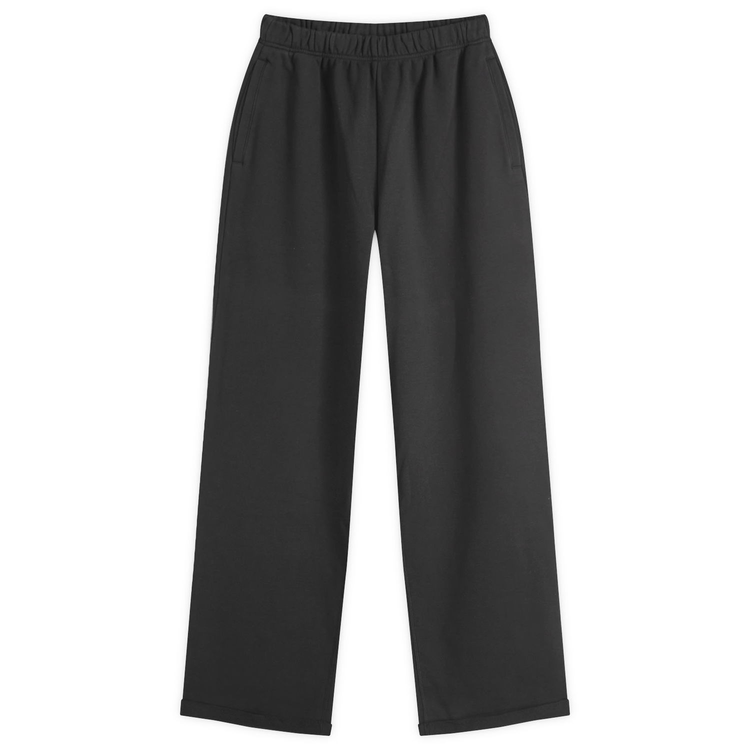 Спортни панталони SKIMS SKIMS Cotton Fleece Straight Leg Pant, Size Large Черно | BO-STR-4003-ONYX, 1