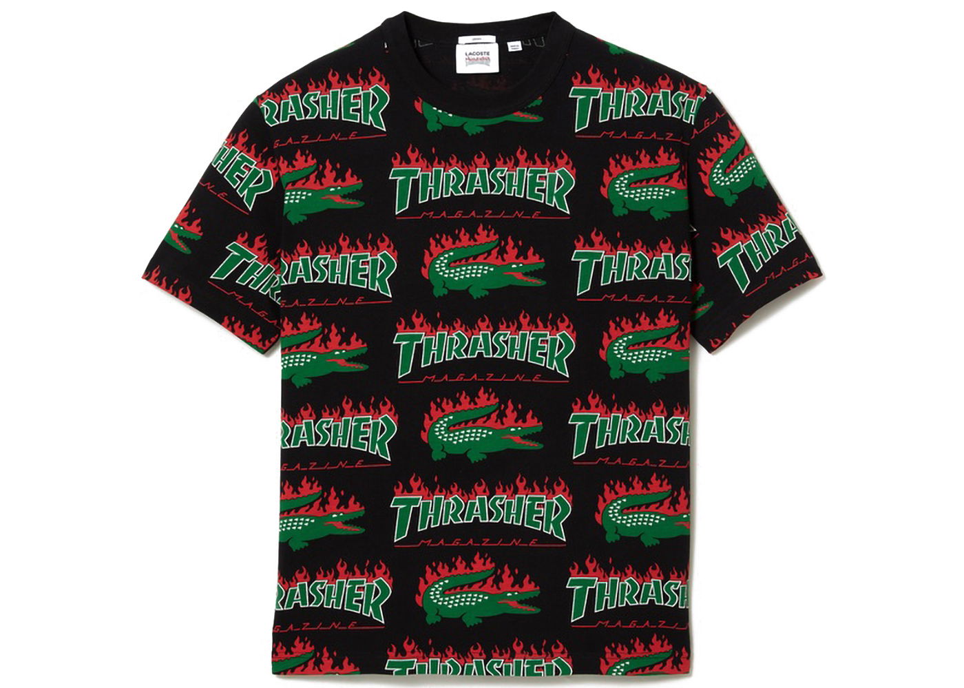 Тениска Lacoste x Thrasher Oversized T-Shirt Черно | TH7107L-031, 0