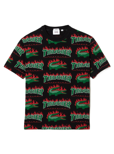Тениска Lacoste x Thrasher Oversized T-Shirt Черно | TH7107L-031