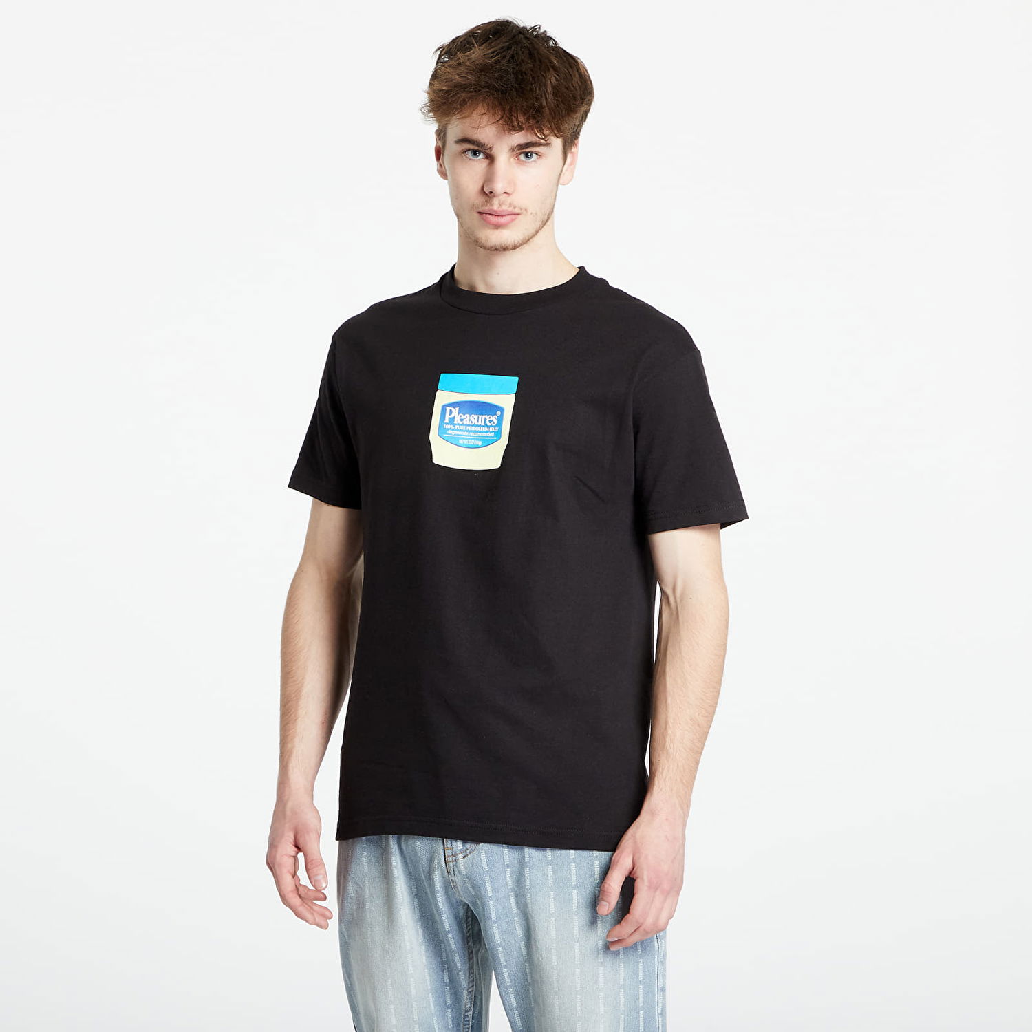 Тениска Pleasures Jelly T-Shirt Черно | P23W047 BLACK, 0