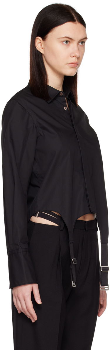 Риза Dion Lee Garter Crop Shirt Черно | C5029R23, 1