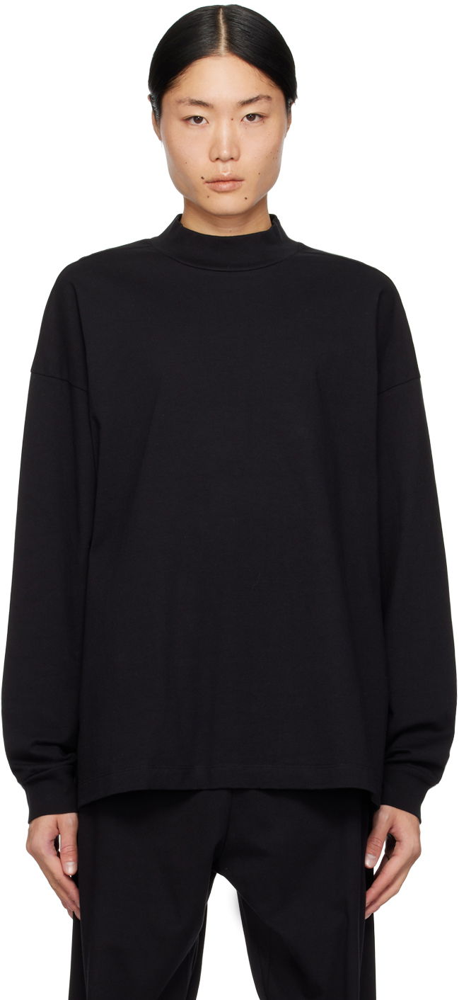 Пуловер Fear of God Mock Neck T-Shirt Черно | FGLW50-007JER, 0