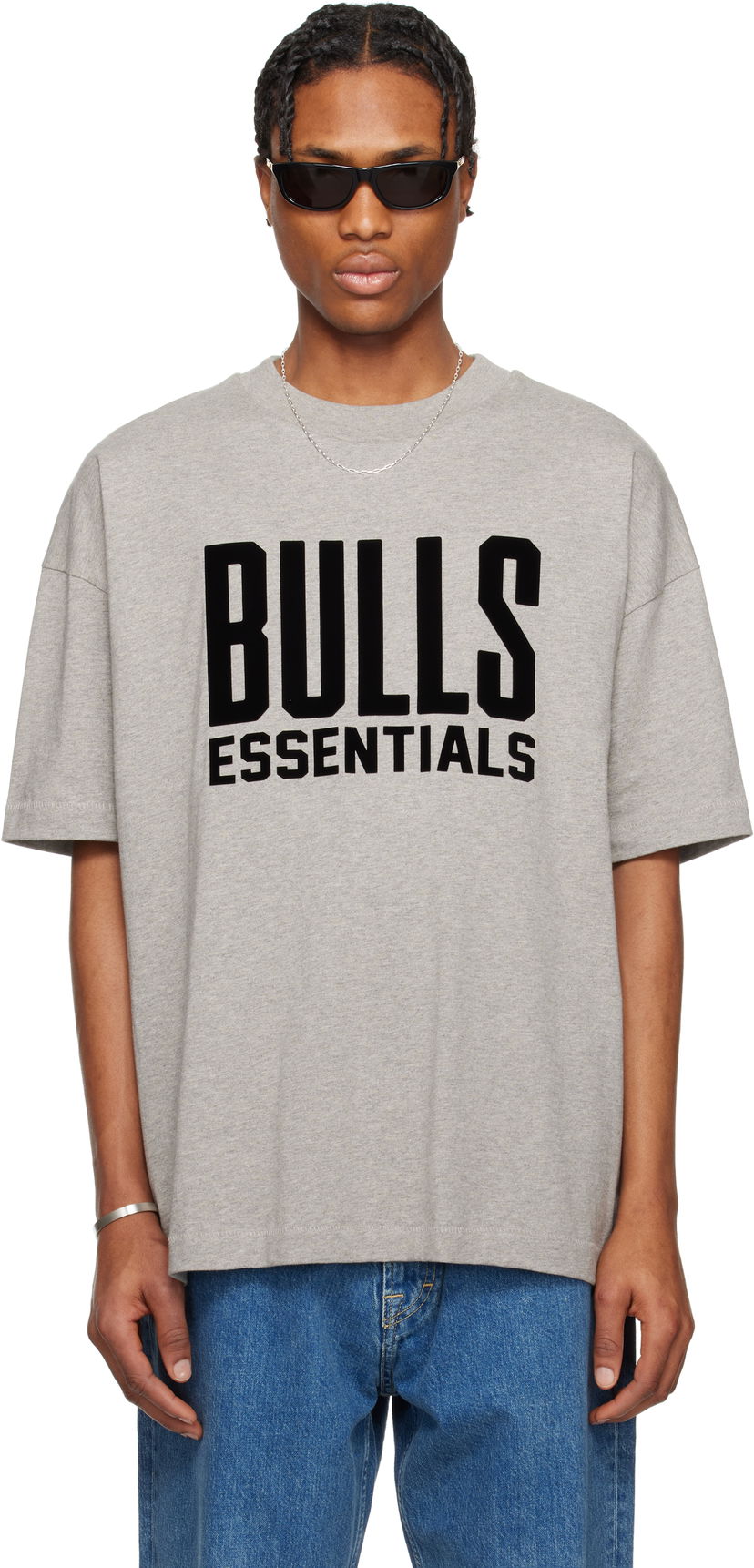 Тениска Fear of God Fear of God ESSENTIALS NBA Bulls Short Sleeve T-Shirt Сиво | 125AL244104F