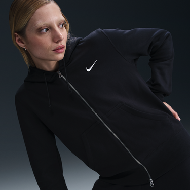 Суитчър Nike Sportswear Phoenix Fleece Full Zip Hoodie Черно | HJ0995-010, 1
