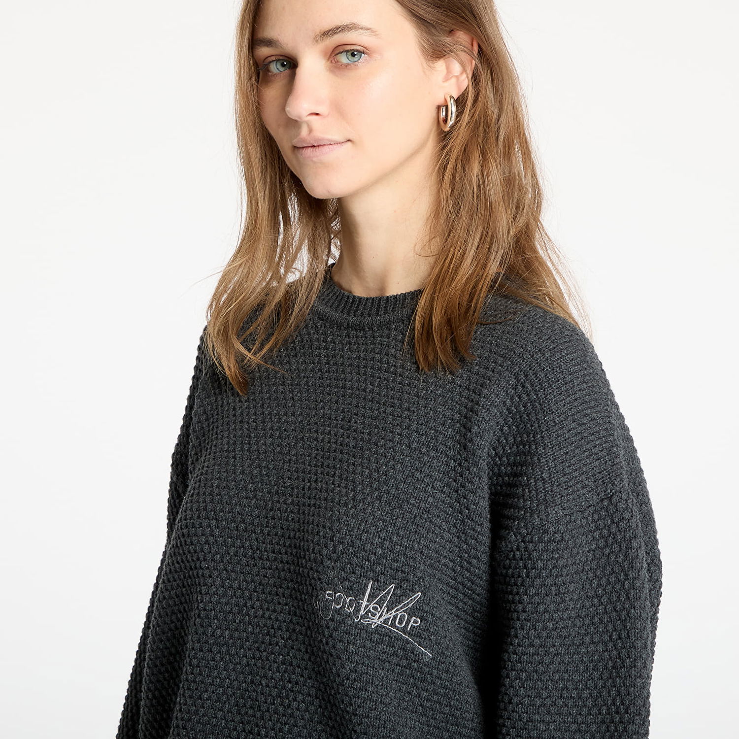 Пуловер Footshop FTSHP Everyday Pebble Grey Sweater Сиво | FTSHP_450, 1