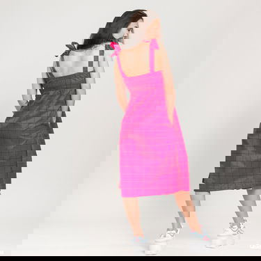 Pокля LAZY OAF Caged In Button Dress Розово | Caged In Button, 1
