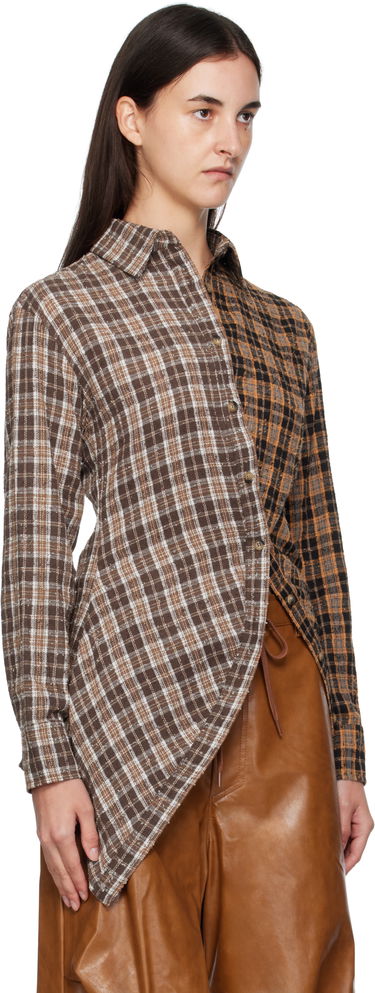 Риза Andersson Bell Andersson Bell Twist Check Shirt Кафяво | atb1361w, 1