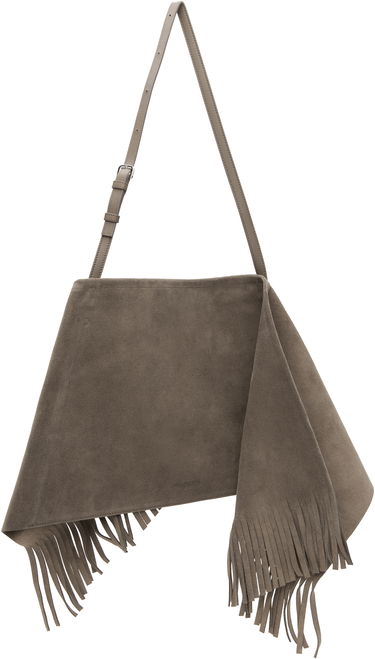 Чанта през рамо JW Anderson JW Anderson Medium Suede Fringe Scarf Bag Тъмно синьо | HB0700-LA0361, 4
