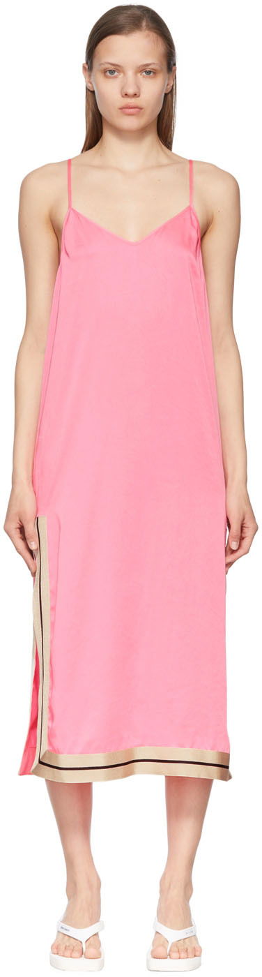 Pокля Palm Angels Polyester Midi Slip Dress Розово | PWDB100S22FAB0013203, 0
