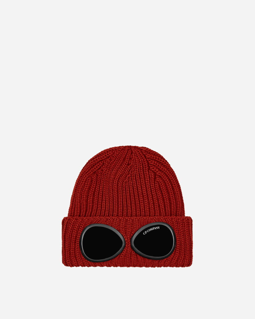 Шапка C.P. Company Extra Fine Merino Wool Goggle Beanie Bombay Brown Червено | 17CMAC122A005509A 438