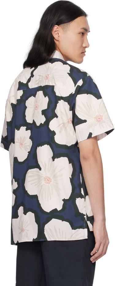 Риза A.P.C. Floral Print Short-Sleeve Shirt Синьо | COHEH-H12541, 2