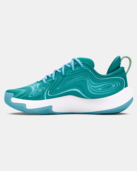 Кецове и обувки Under Armour Unisex Spawn 6 A Basketballschuhe Тюркоазено | 3027769-300, 1