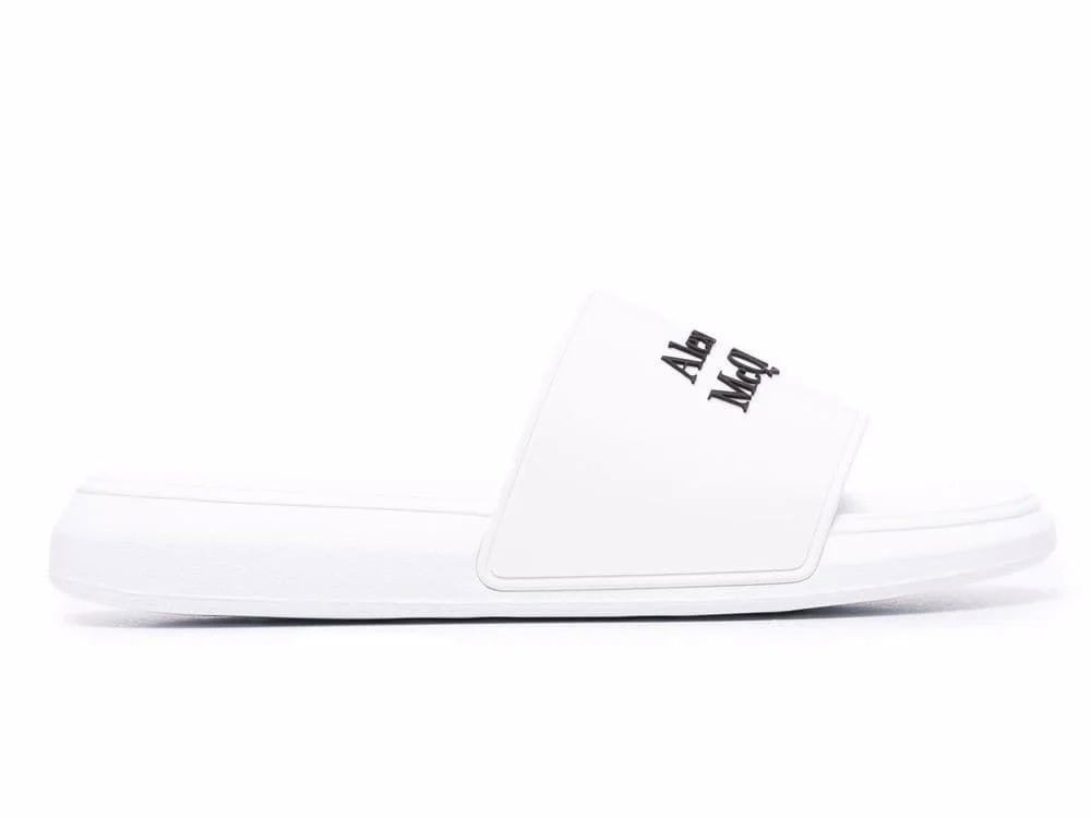 Кецове и обувки Alexander McQueen Pool Slide Бяло | 663564W4RF09061, 0