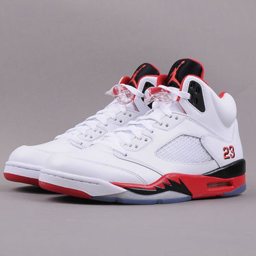Кецове и обувки Jordan Air Jordan 5 Retro "Fire Red" 2013 Бяло | 136027 120, 1