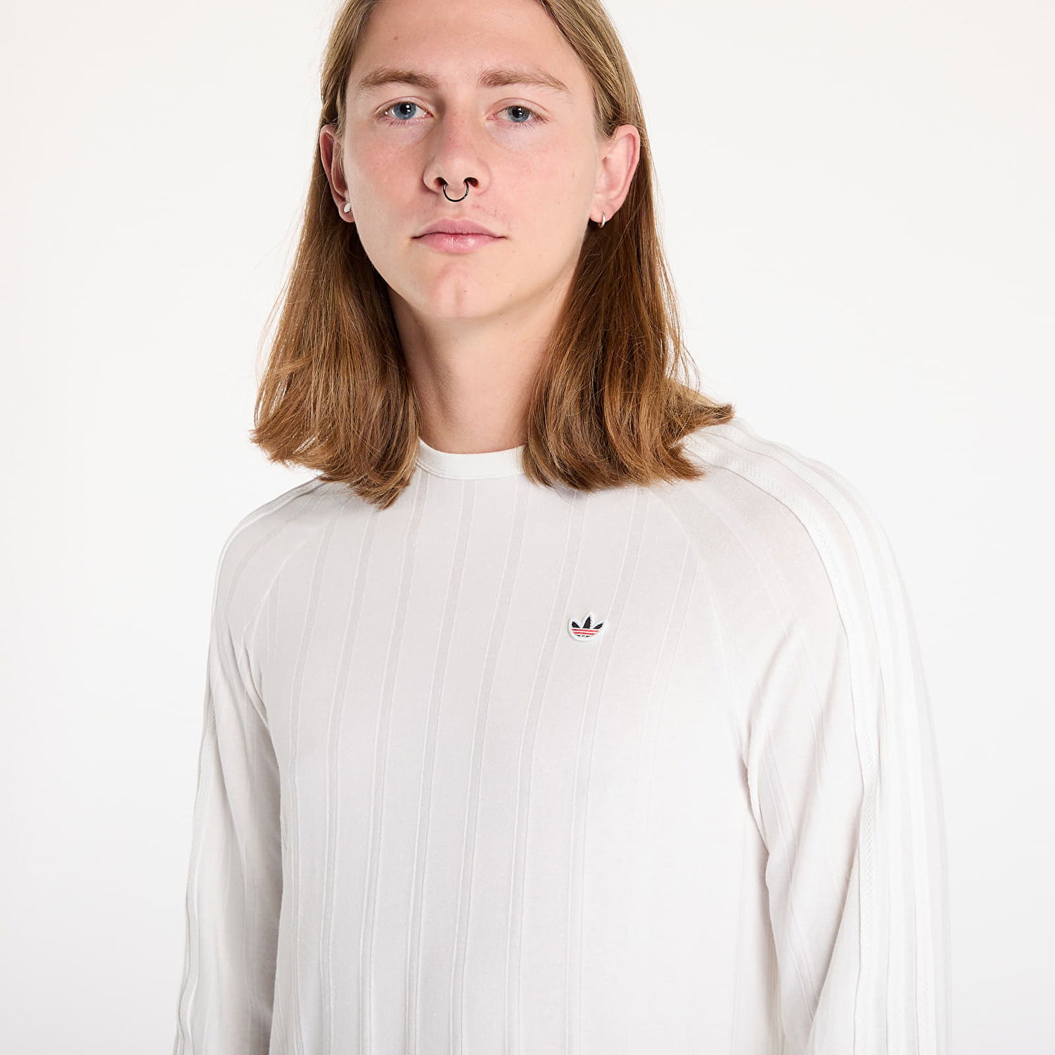 Тениска adidas Originals Clot x Rib Long Sleeve Tee Core White/ Core White Бяло | JC8171, 1