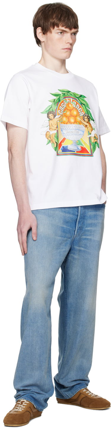 Тениска Casablanca Casablanca Triomphe D'Orange Graphic Tee Бяло | MPF25-JTS-001-23-EX-FLANNELS, 3