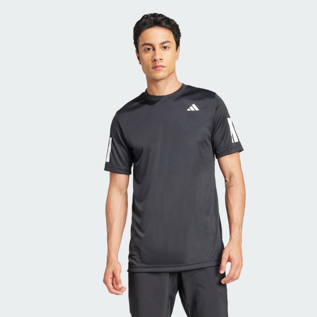 Тениска adidas Performance Climacool 3-Stripes Tennis T-Shirt Черно | JG0978, 0