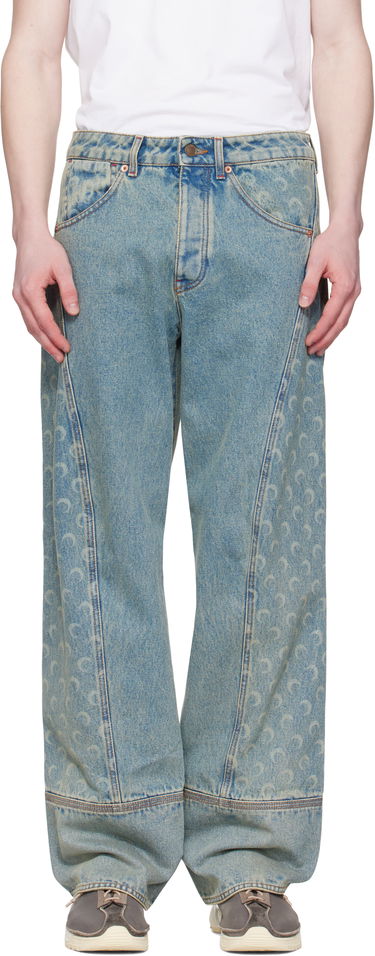 Дънки Marine Serre Marine Serre Moon Laser Curved Jeans Синьо | MPA055A CDEN0003, 0
