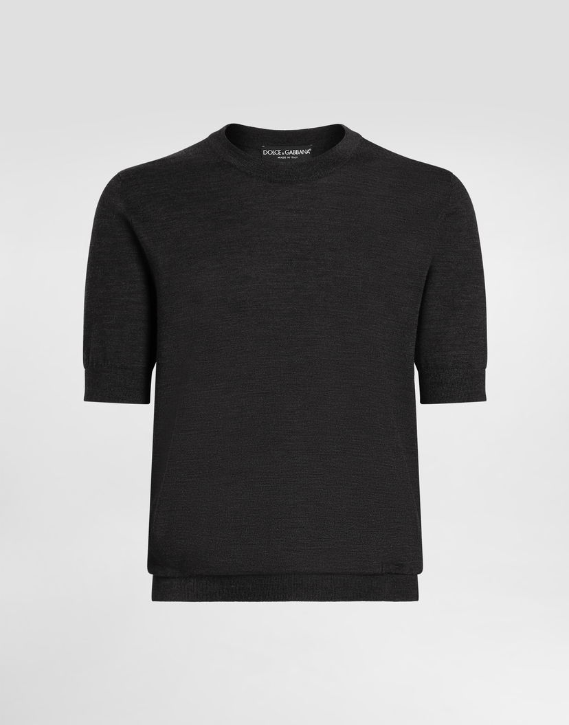 Пуловер Dolce & Gabbana Dolce & Gabbana Wool Short Sleeve Sweater Черно | GXX03TJDVBVN2111