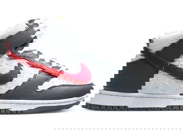 Кецове и обувки Nike Dunk High "Embossed Basketball Grey Red" Сиво | FD0668-001, 0