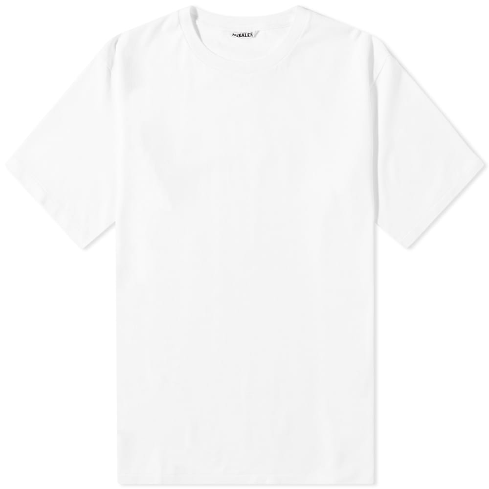 Тениска AURALEE Luster Plaiting Tee Бяло | A00ST02GT-WHT, 0