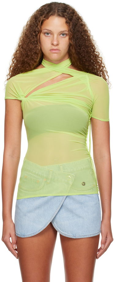 Потник Coperni Draped T-Shirt Зелено | COPJS54557, 0