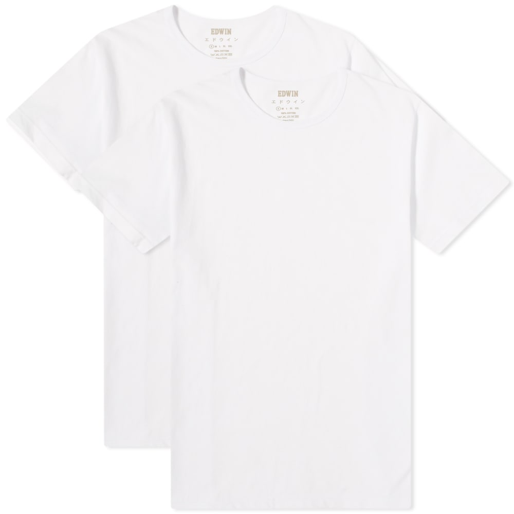 Тениска EDWIN Double Pack Tee Бяло | I024965-02EN, 0