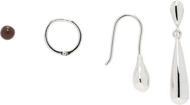 Обеци LEMAIRE Lemaire Mixed Metal Earrings Set Металик | JW0046 LO0042, 0