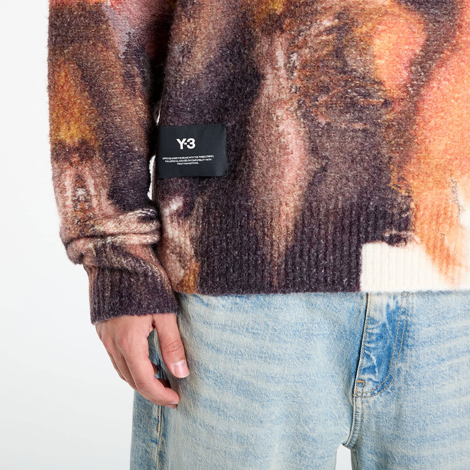 Пуловер Y-3 Y-3 Graphix Knit Crew Sweater Бяло | JX7332, 1